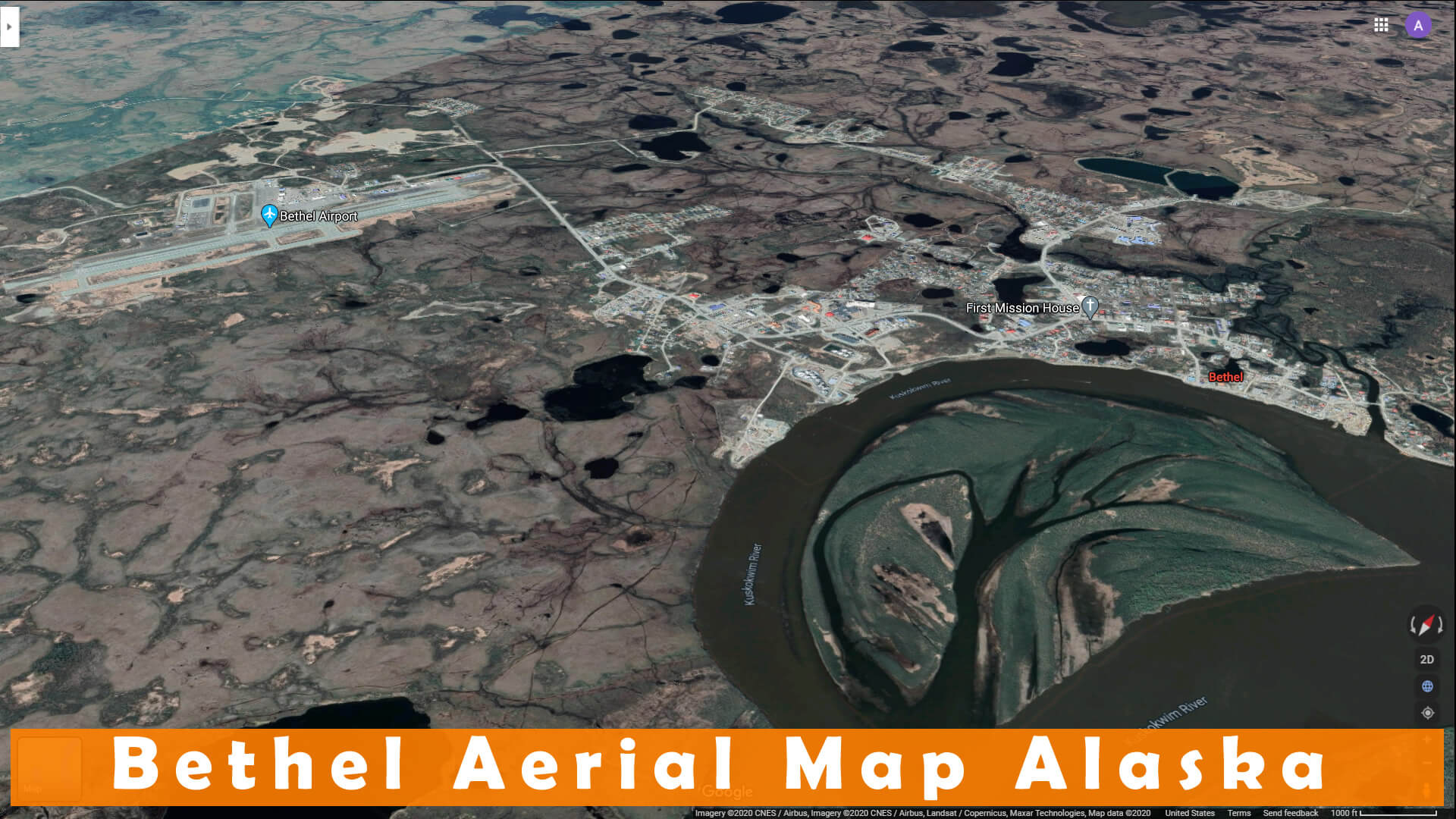 Bethel Aerial Map Alaska